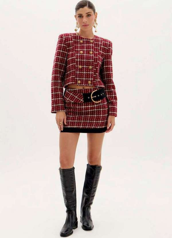 Lança Perfume - Saia Curta Cintura Alta A1377