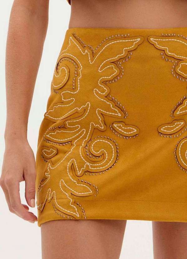 Lança Perfume - Saia Curta com Aplicação A0715 3