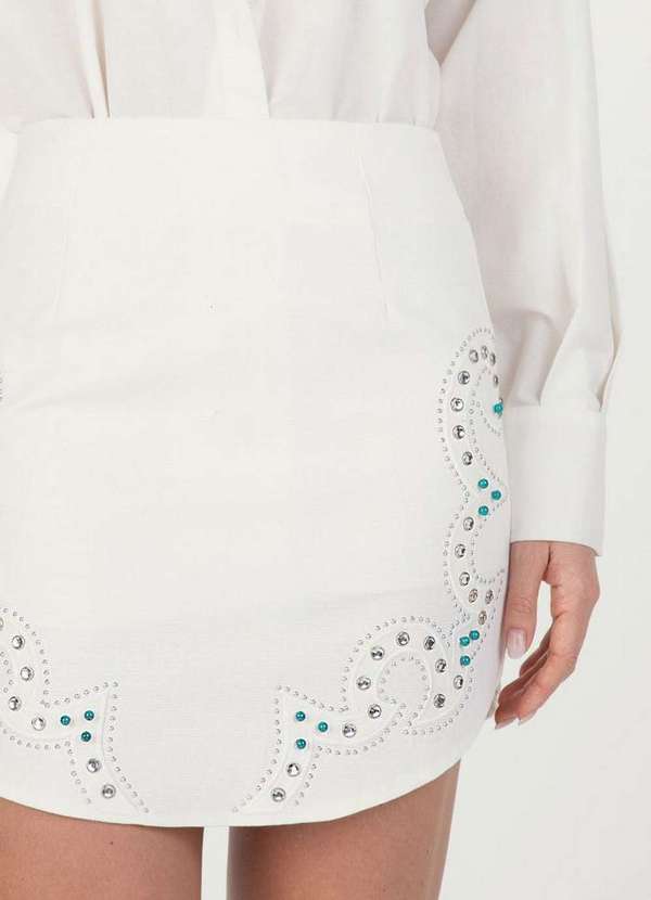 Lança Perfume - Saia Curta com Aplicação A0001 2