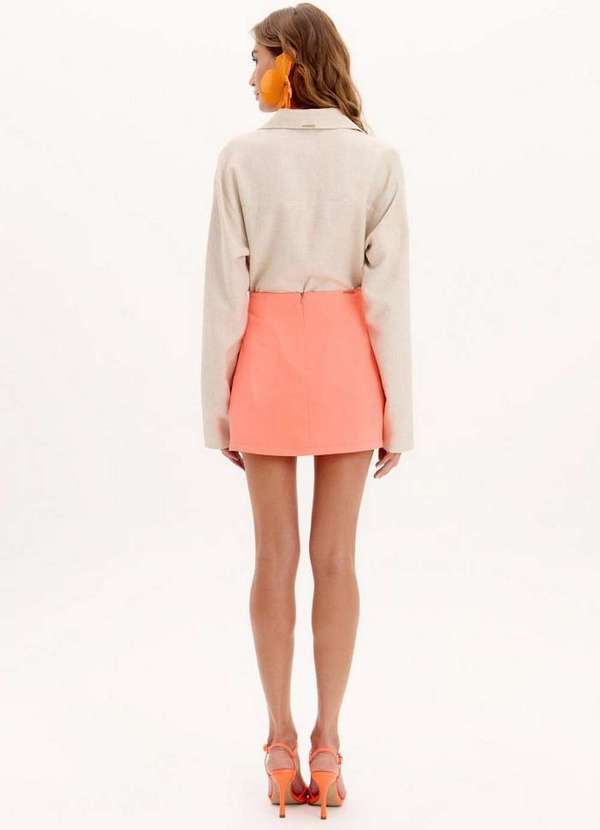 Lança Perfume - Saia Curta com Cintura Alta e Aplicações Frontais A1975 3