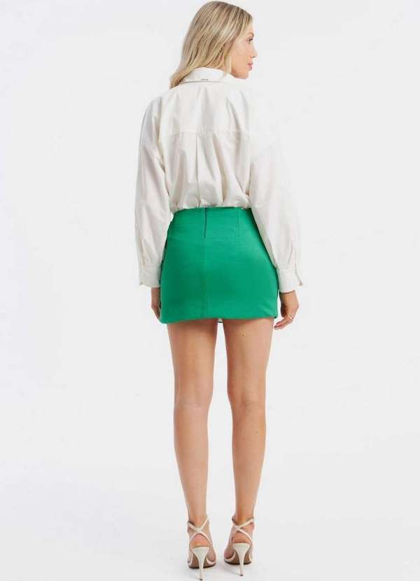 Lança Perfume - Saia Curta com Fenda Maxi Fivela 00483 5