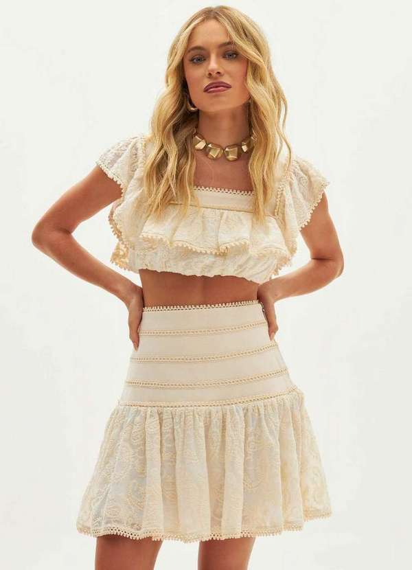 Lança Perfume - Saia Curta Evasê A0255 2