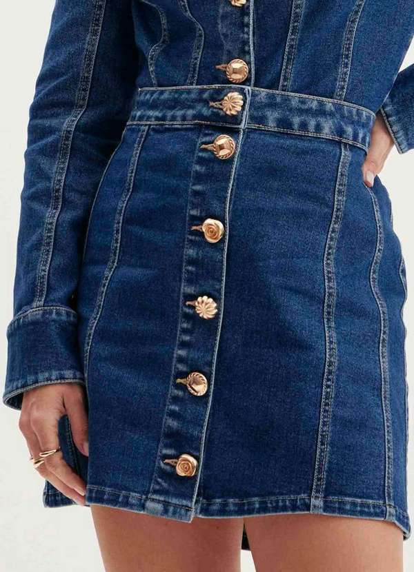 Lança Perfume - Saia Jeans Comfort Super High A0004 5