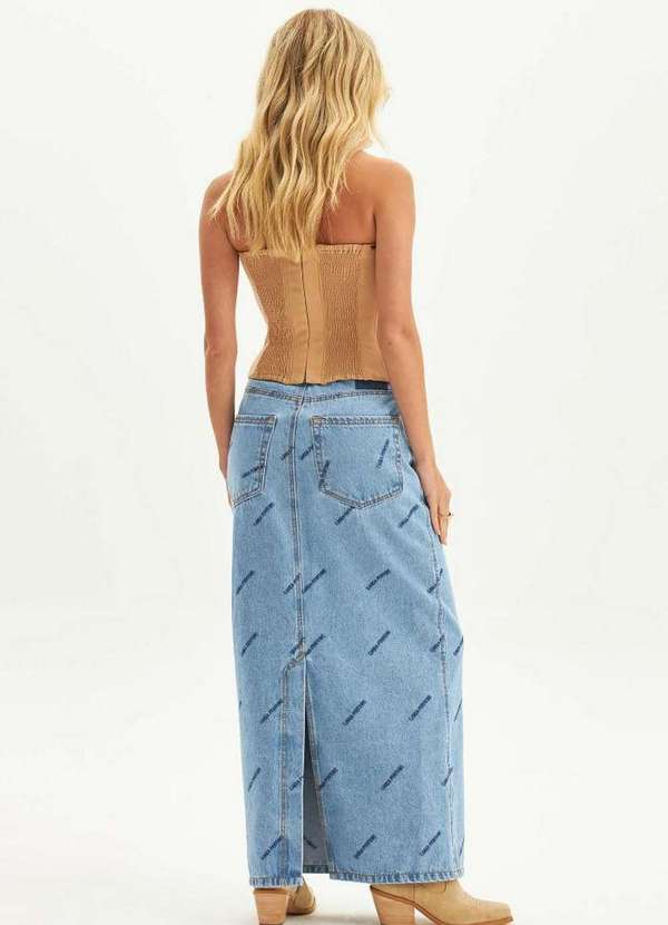 Lança Perfume - Saia Jeans Super Midi High A0004 2