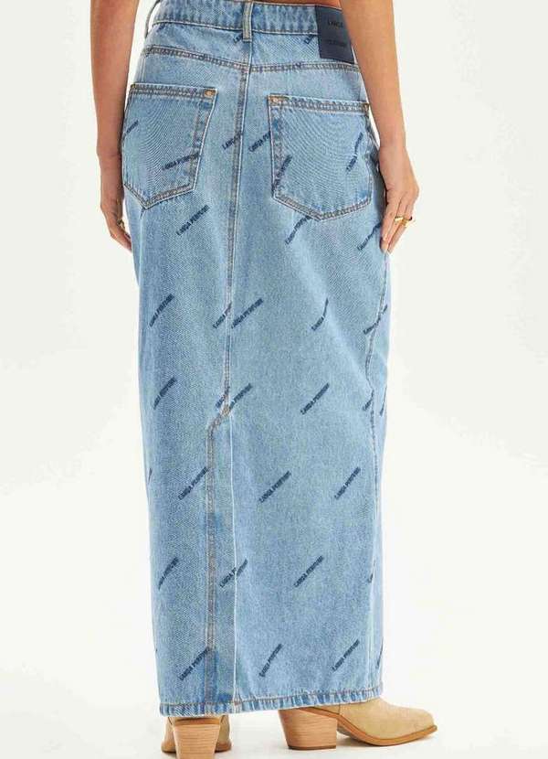 Lança Perfume - Saia Jeans Super Midi High A0004 4