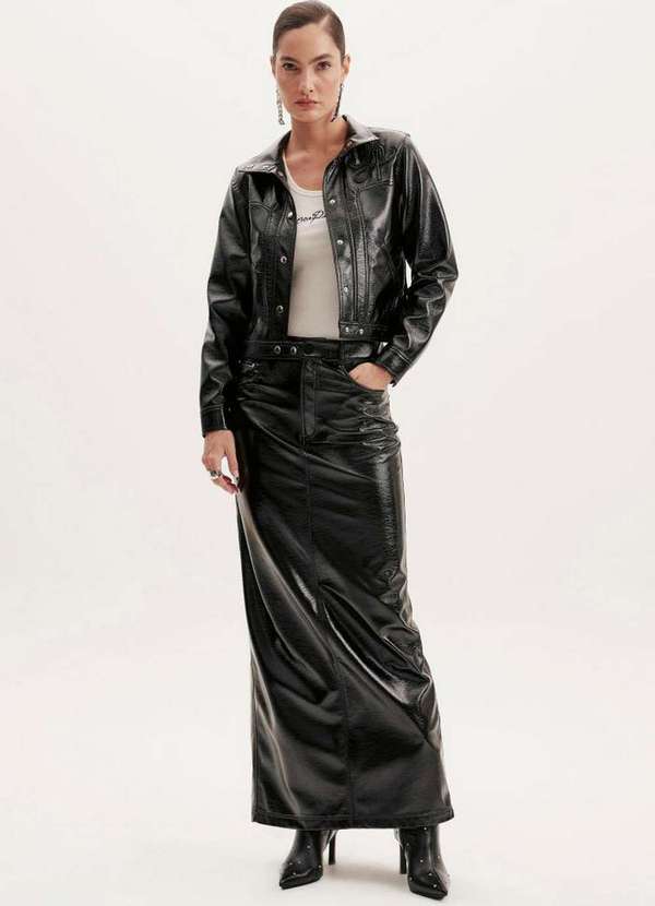 Lança Perfume - Saia Longa com Fenda A0003