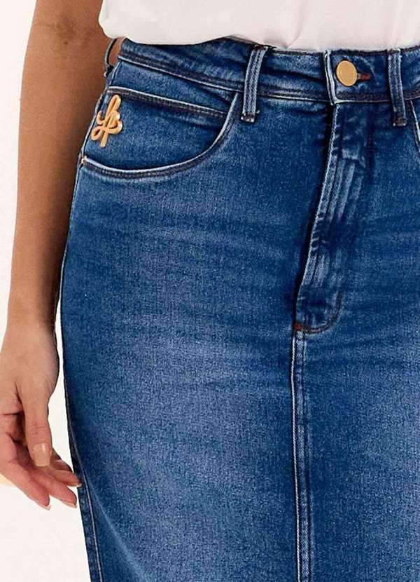 Lança Perfume - Saia Longa Jeans Fenda A0004 2