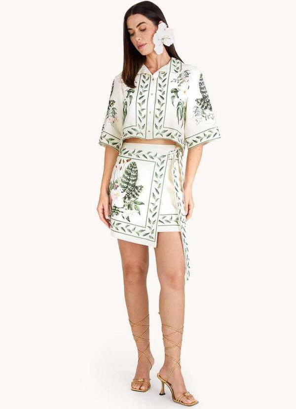 Lança Perfume - Saia Pareô Curta Estampada A1970