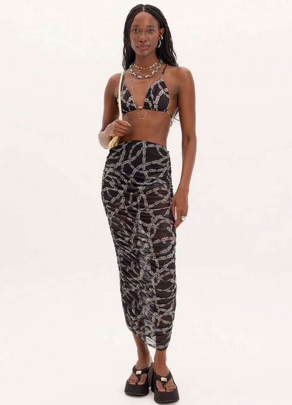 Lança Perfume Easy - Saia Super Midi Drapeada A1853 1