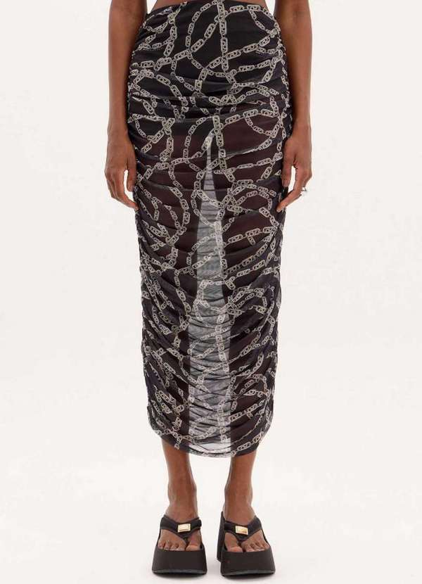 Lança Perfume Easy - Saia Super Midi Drapeada A1853 2