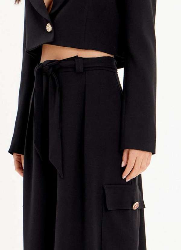 Lança Perfume - Saia Super Midi Evasê com Faixa A0003 4