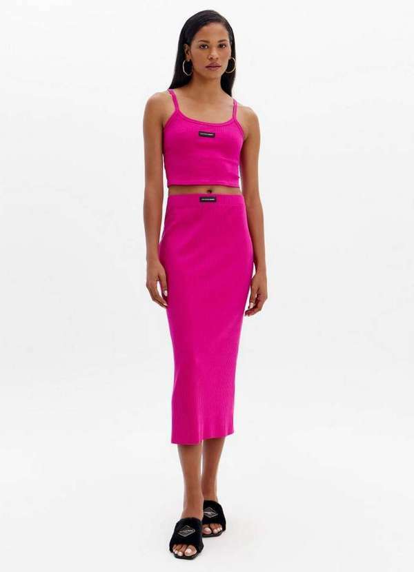 Lança Perfume Easy - Saia Super Midi Justa com Cintura Alta A2149