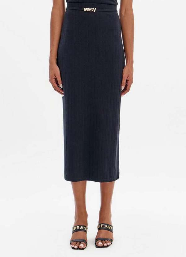 Lança Perfume Easy - Saia Super Midi Reta com Letreiro Cós A0003 4