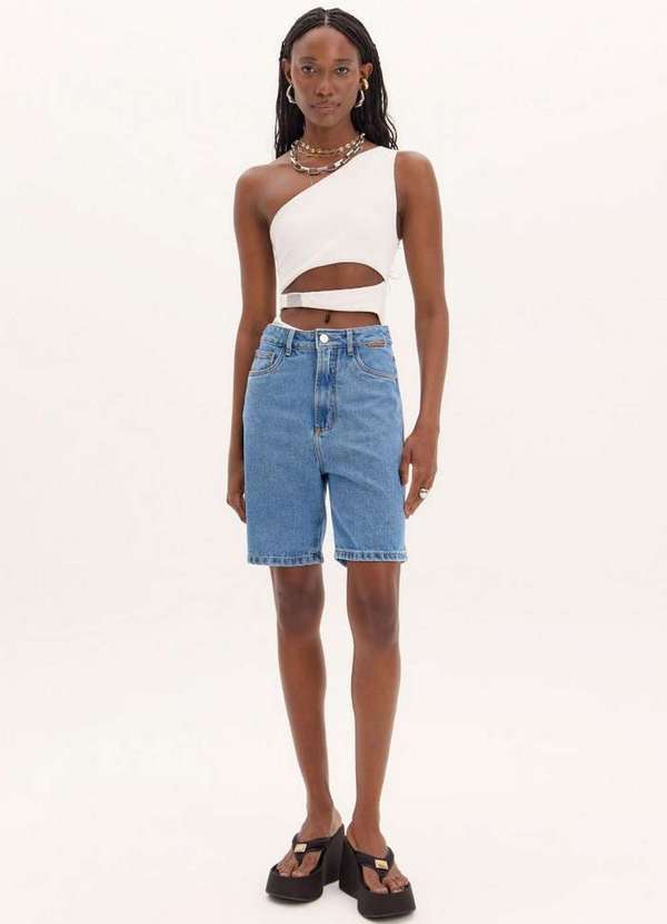 Lança Perfume Easy - Bermuda Comfort Jeans Passante A0004