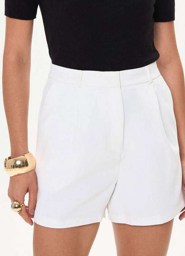 Lança Perfume - Bermuda de Alfaiataria com Passantes e Cintura Alta A0001 2