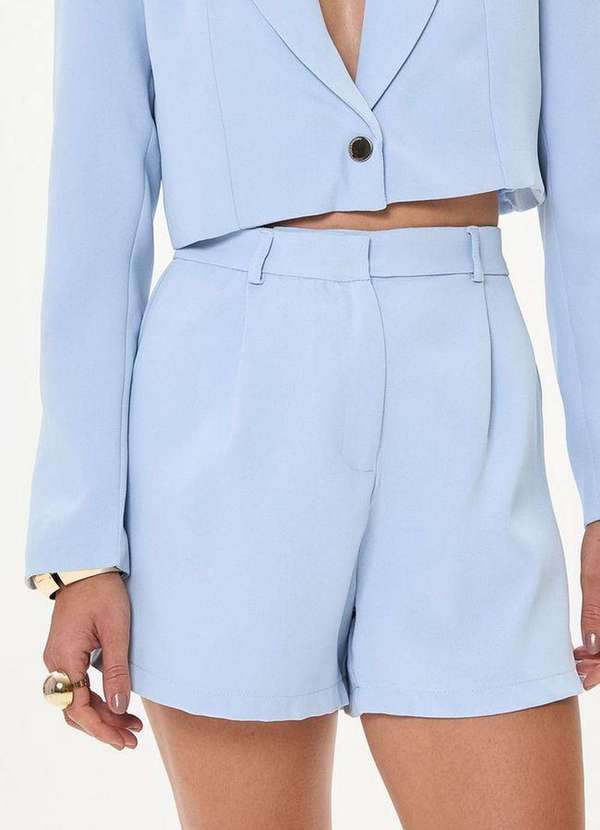 Lança Perfume - Bermuda de Alfaiataria com Passantes e Cintura Alta A2447 2