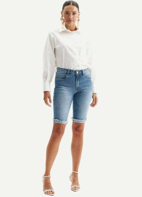 Lança Perfume - Bermuda Jeans Ciclista High A0004