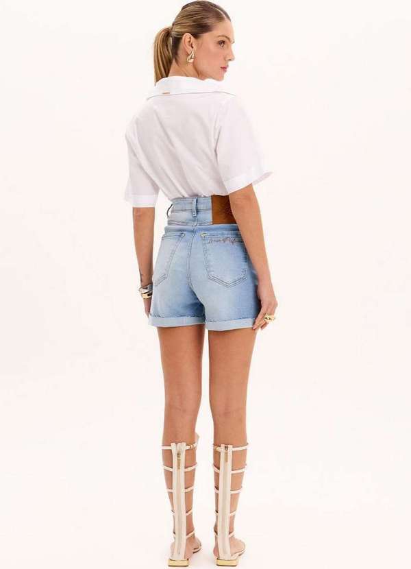 Lança Perfume - Bermuda Mom Jeans Cintura Alta A0004 3