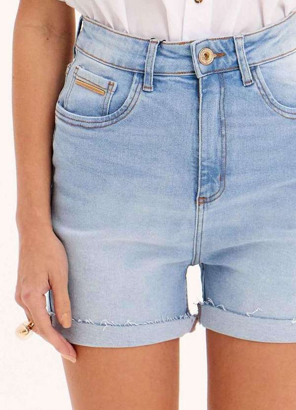 Lança Perfume - Bermuda Mom Jeans Cintura Alta A0004 5