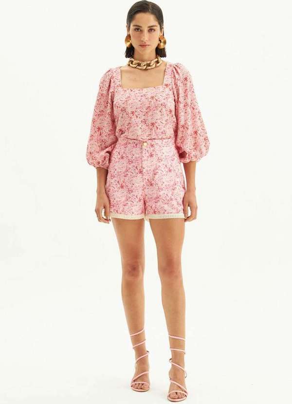 Lança Perfume - Short Alfaiataria Estampado A0401