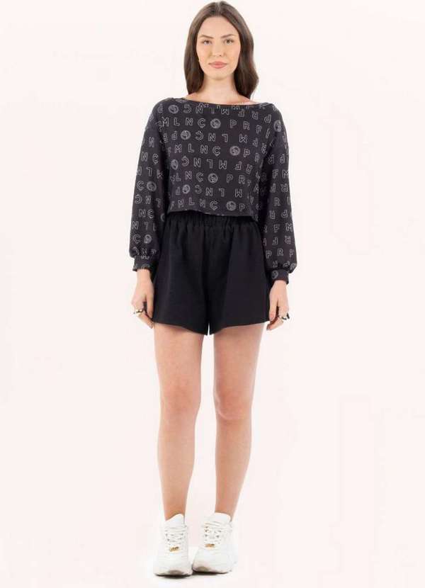 Lança Perfume - Short Amplo de Cintura Alta A0003