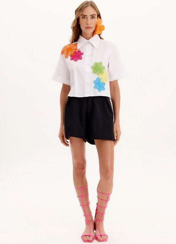 Lança Perfume - Short Básico de Alfaiataria com Cintura Alta A0003