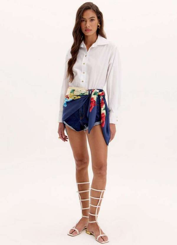 Lança Perfume - Short Comfort Jeans Desfiado A0004