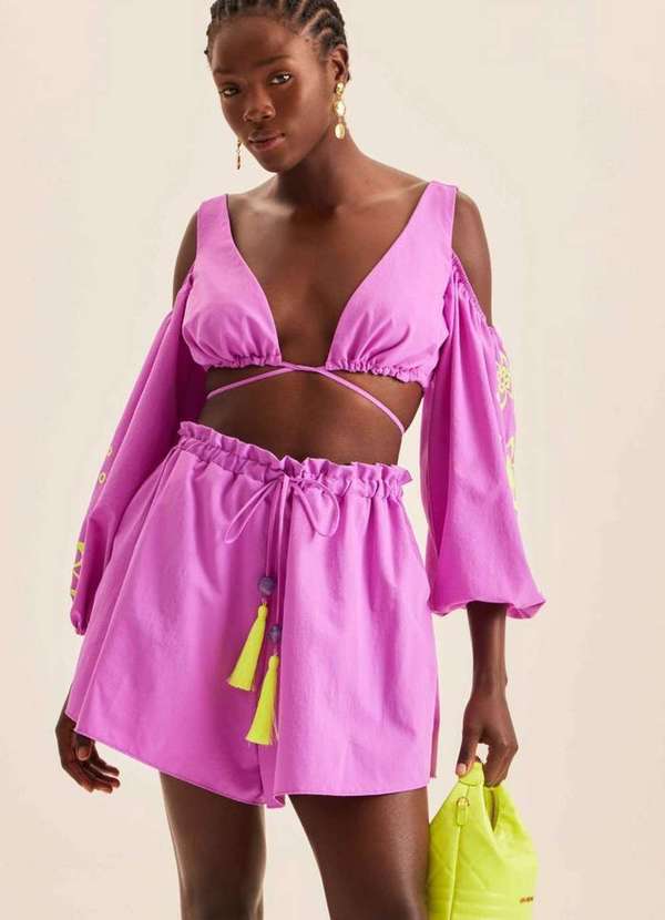 Lança Perfume - Short Curto Cintura Alta 09884 3