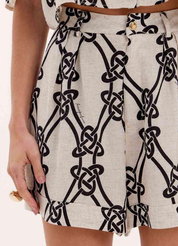 Lança Perfume - Short Curto de Alfaiataria Linho A1666 2