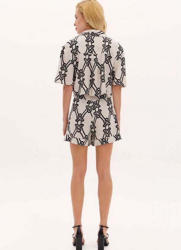 Lança Perfume - Short Curto de Alfaiataria Linho A1666 3