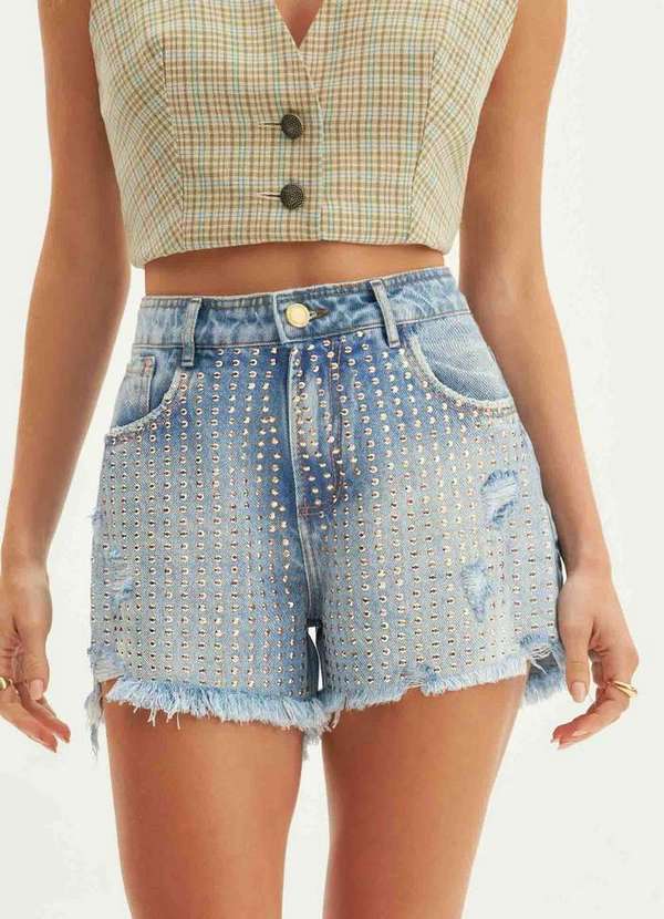 Lança Perfume - Short Jeans Comfort Loose Cintura Alta A0004 2