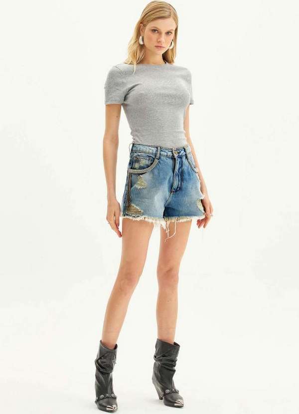 Lança Perfume - Short Jeans Comfort Loose Cintura Alta A0004