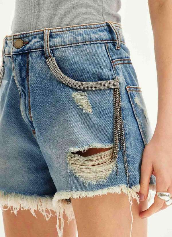 Lança Perfume - Short Jeans Comfort Loose Cintura Alta A0004 2