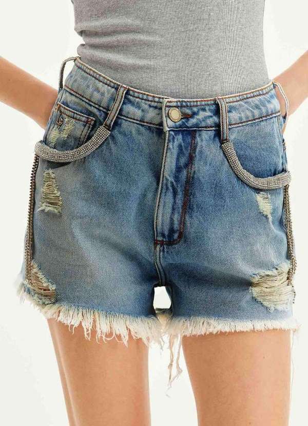 Lança Perfume - Short Jeans Comfort Loose Cintura Alta A0004 3