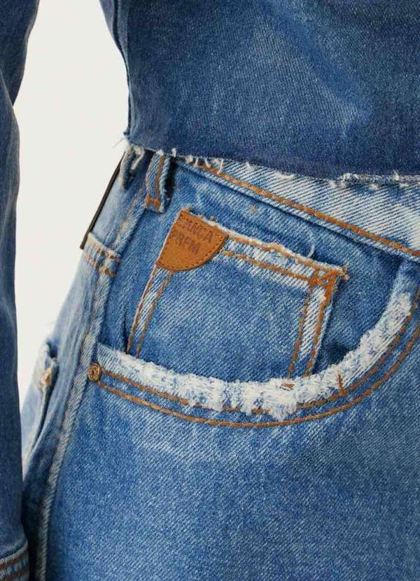 Lança Perfume - Short Jeans Relaxed High Resinado A0004 3