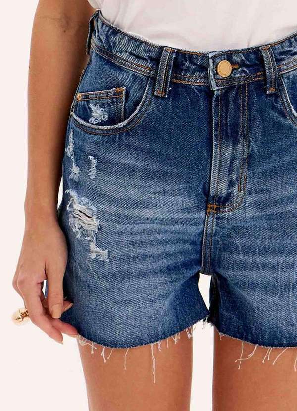 Lança Perfume - Short Mom Jeans Cintura Alta A0004 4