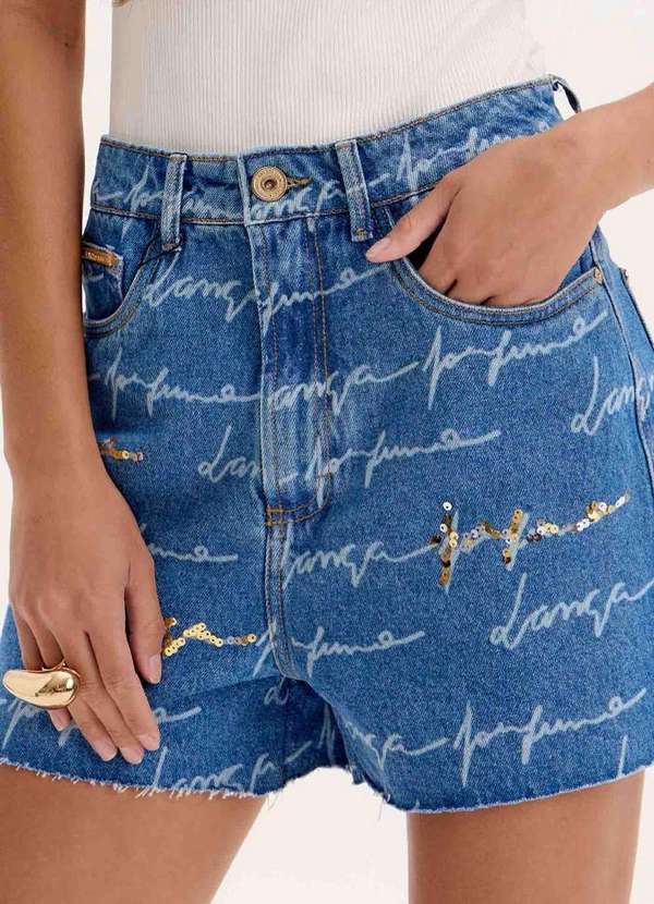 Lança Perfume - Short Mom Jeans Paetês A0004 2