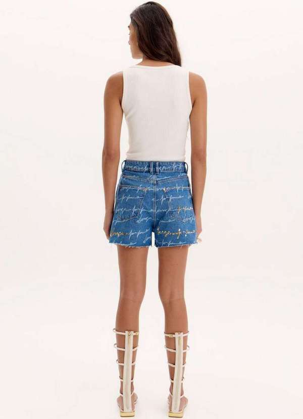Lança Perfume - Short Mom Jeans Paetês A0004 3