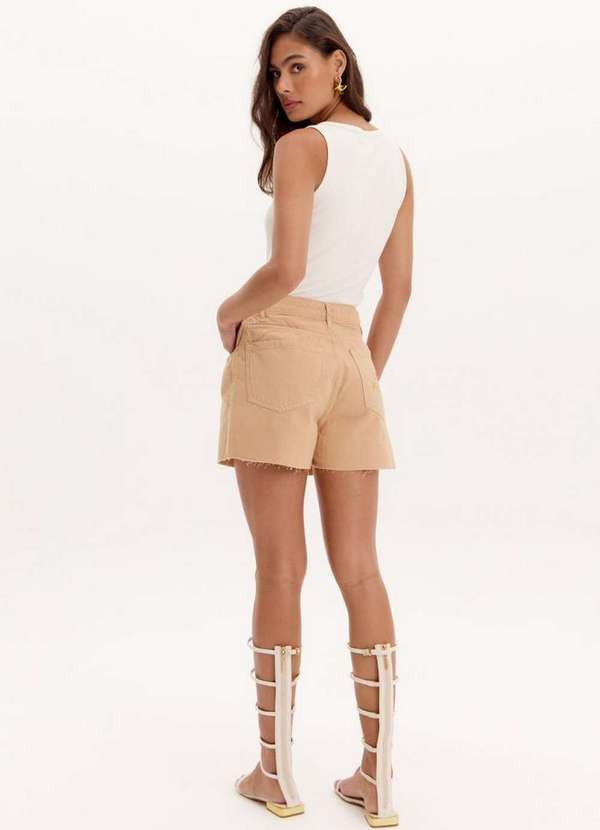 Lança Perfume - Short Mom Sarja Barra Laser A1819 2