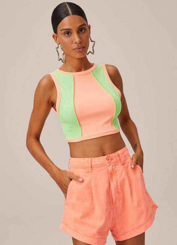 Lança Perfume - Short Sarja Alfaiataria Super High 09670 1