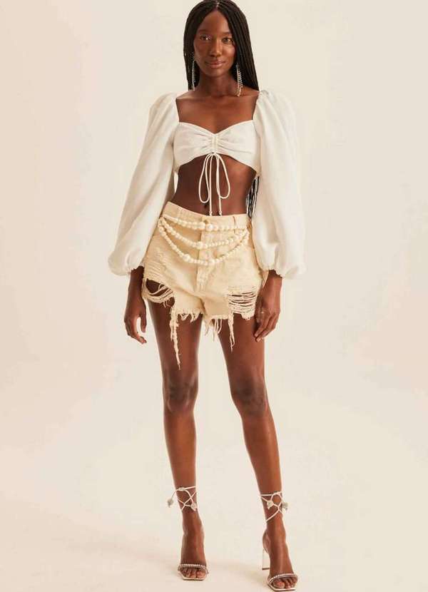 Lança Perfume - Short Sarja Relaxed High 00079