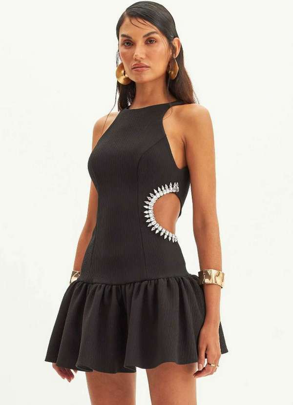 Lança Perfume - Vestido Curto Babado Cut Out A0003