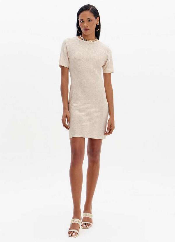 Lança Perfume Easy - Vestido Curto Básico Manga Curta Logomania A2427