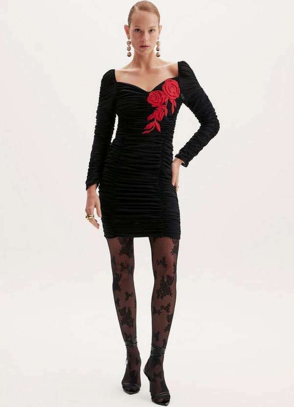 Lança Perfume - Vestido Curto Bordado A0003