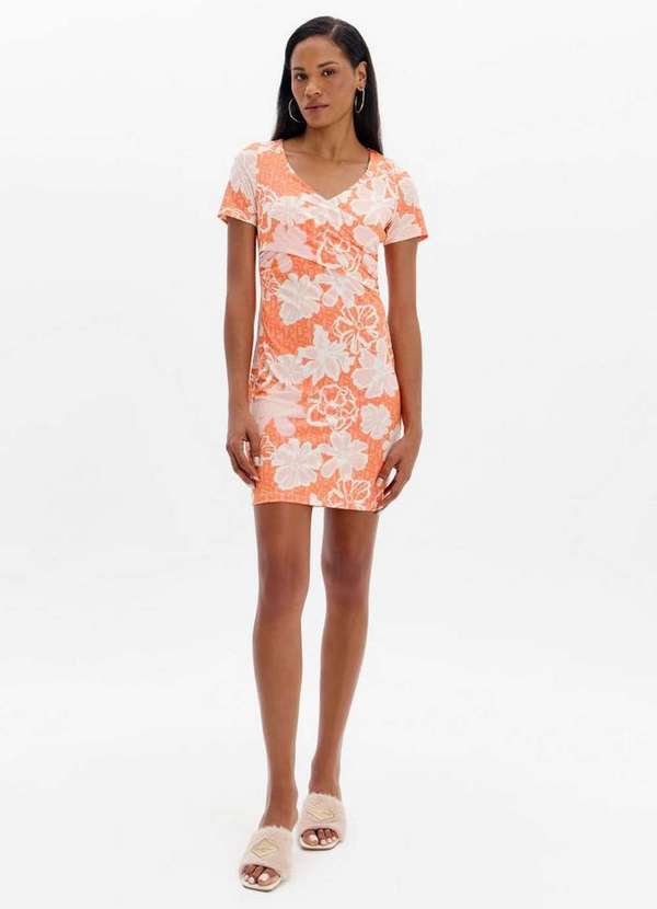 Lança Perfume Easy - Vestido Curto Busto Cruzado Estampado A2421