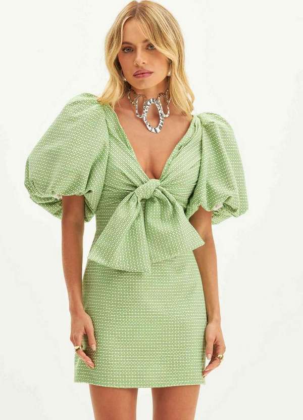 Lança Perfume - Vestido Curto com Amarração A0387 3