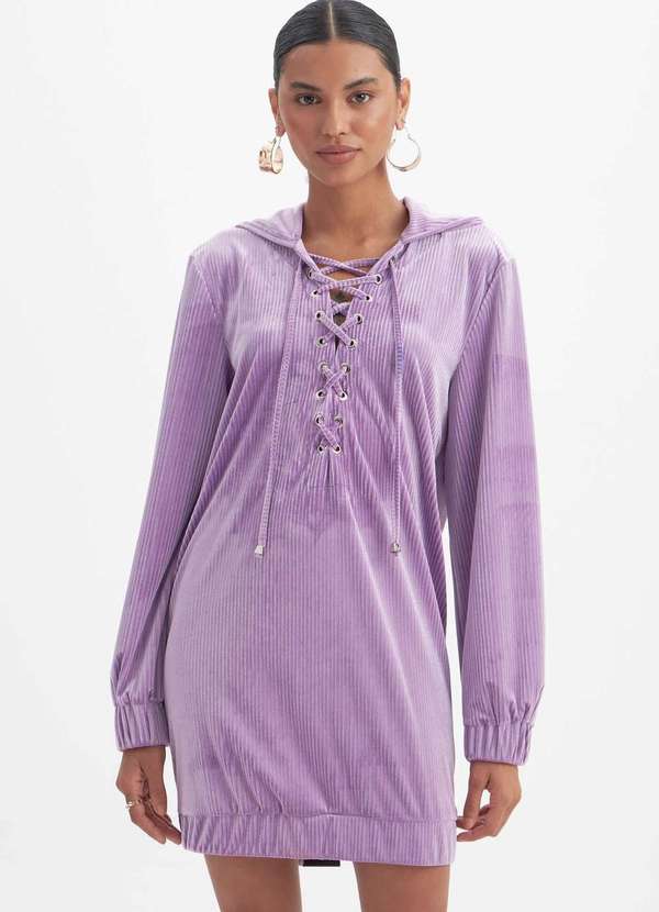 Lança Perfume - Vestido Curto com Capuz A0030 3