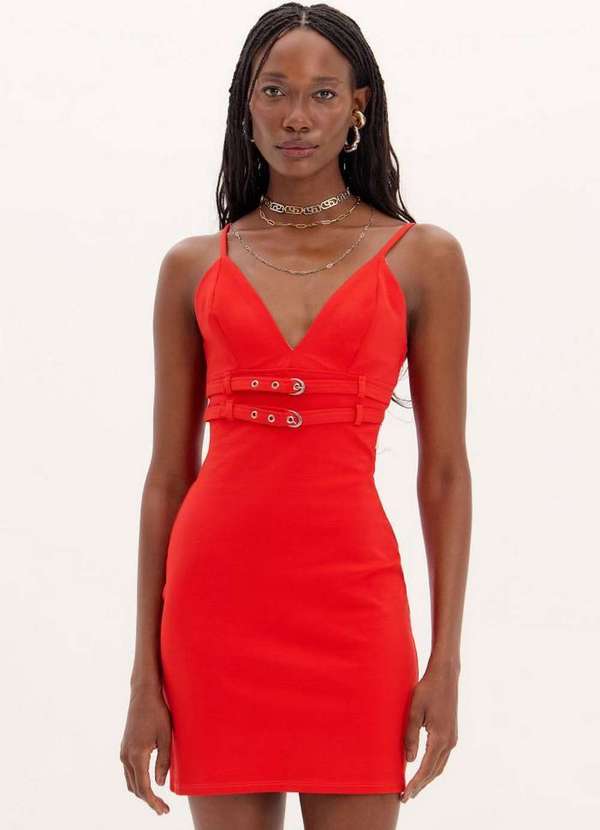 Lança Perfume Easy - Vestido Curto com Decote em V A1596 2