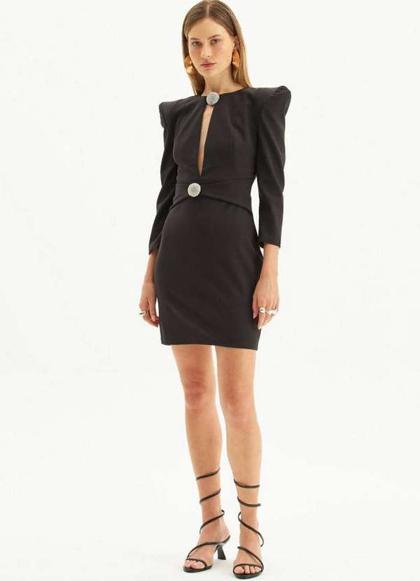 Lança Perfume - Vestido Curto com Detalhe Shine A0003