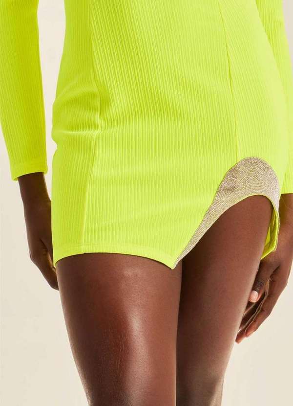 Lança Perfume - Vestido Curto com Fenda Shine 06108 2